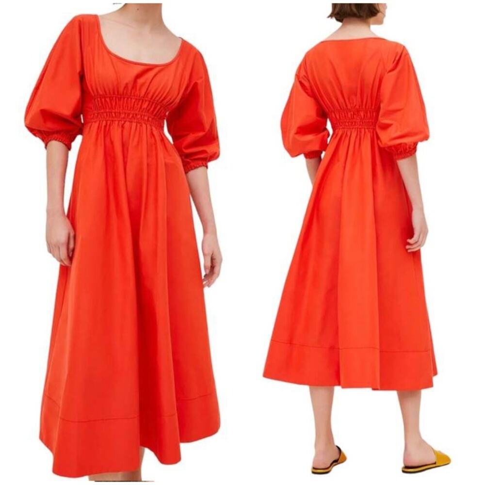 ALEXIS Shae Smocked-waist Dress Poppy